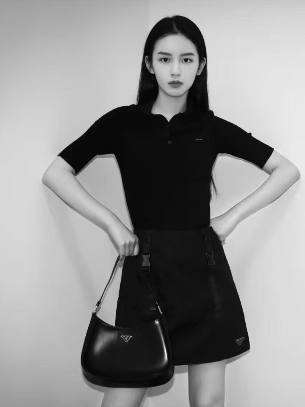 Prada Black Nylon Mini Skirt with Buckle Straps - Picture 7 of 7